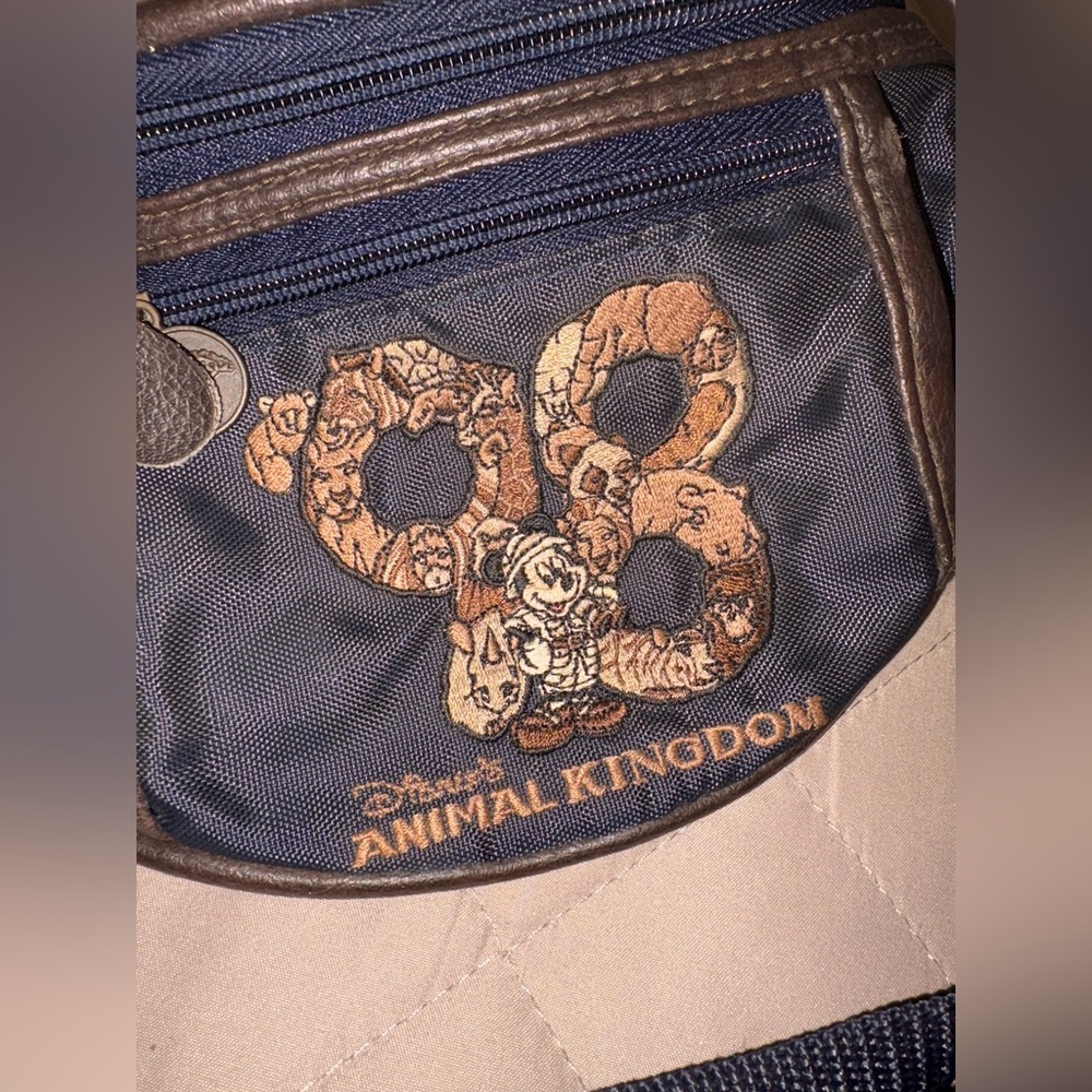 Vintage Disney Animal Kingdom 1998 Belt Bag Fanny Pack Mickey Safari - Picture 2 of 11